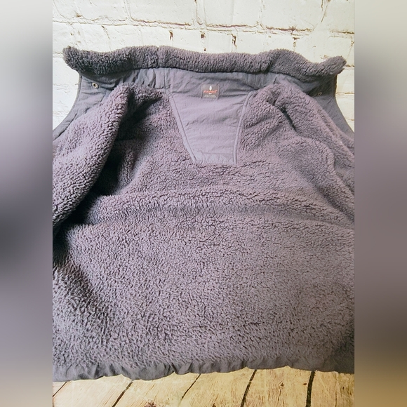 F.P Movement Scout it Out Purple Fleece Vest Medium Cozy Cabincore Snap Button - Picture 6 of 11